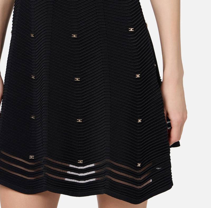 Elisabetta Franchi Kleid Schwarz Auslauf