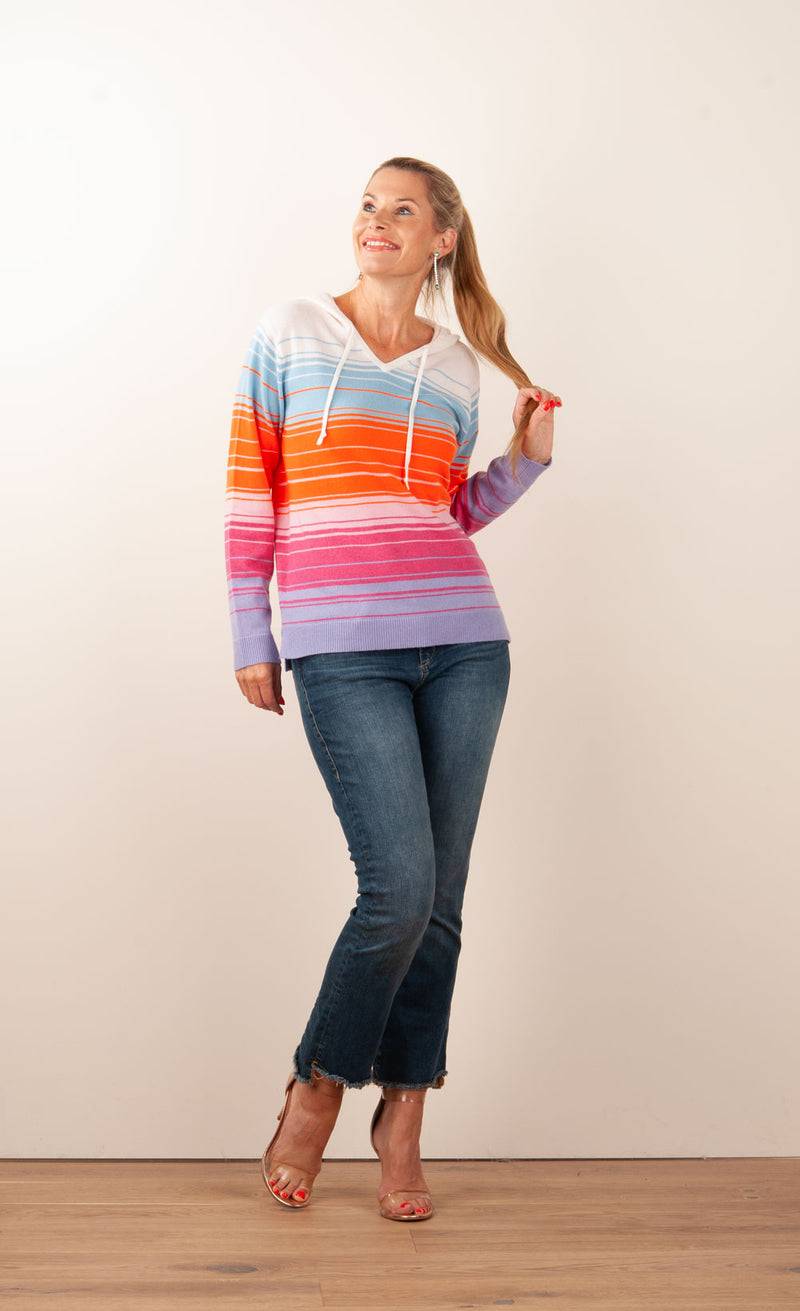 Kitted in Cashmere Kaschmir Pullover Orange | Blau | Multicolor Blitzverkäufe