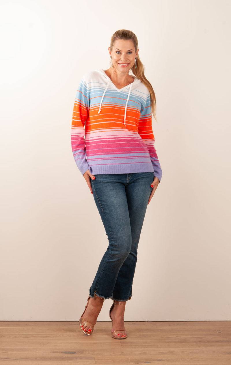 Kitted in Cashmere Kaschmir Pullover Orange | Blau | Multicolor Blitzverkäufe