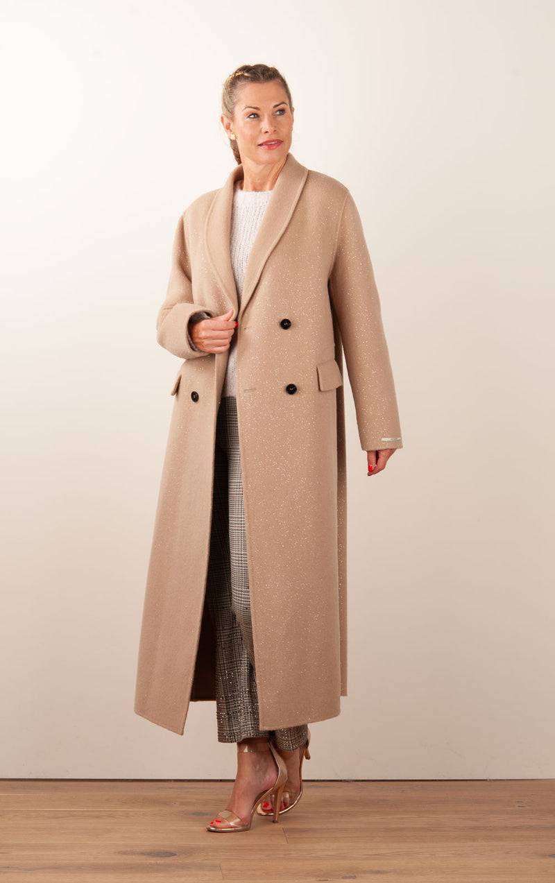 VITTORIA Mantel „Glitzer“ Beige Flash Sale