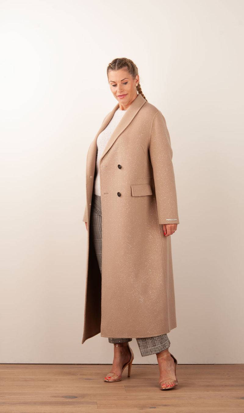 VITTORIA Mantel „Glitzer“ Beige Flash Sale