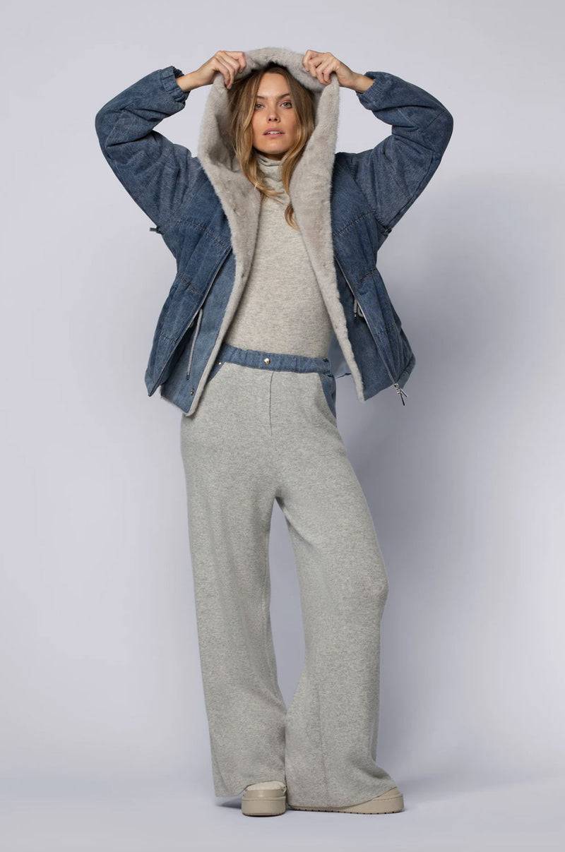 MAX & MOI Jeansjacke Blau | Grau Begrenztes Angebot