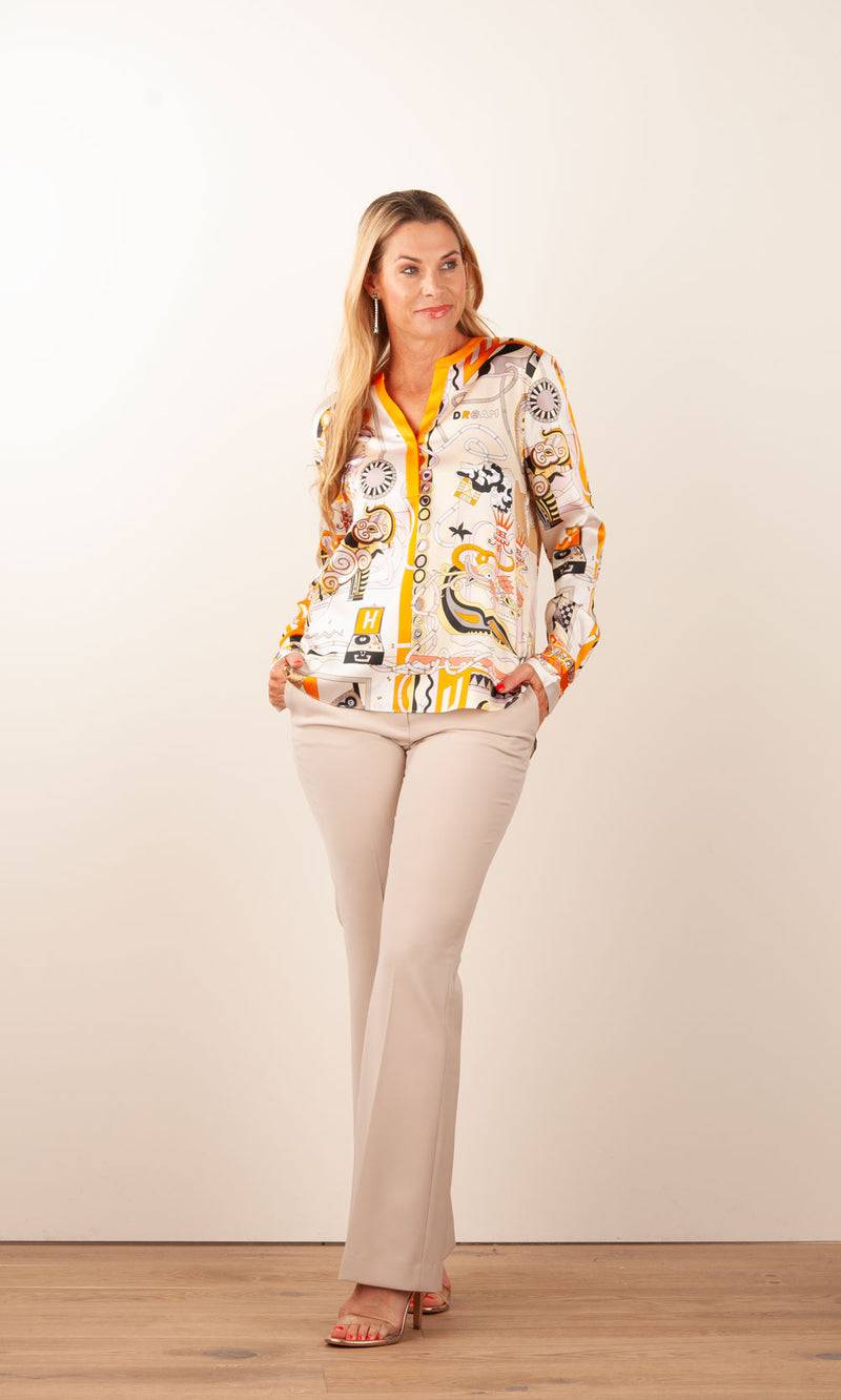 Herzensangelegenheit Bluse Beige | Orange | Multicolor Vatertagsangebot