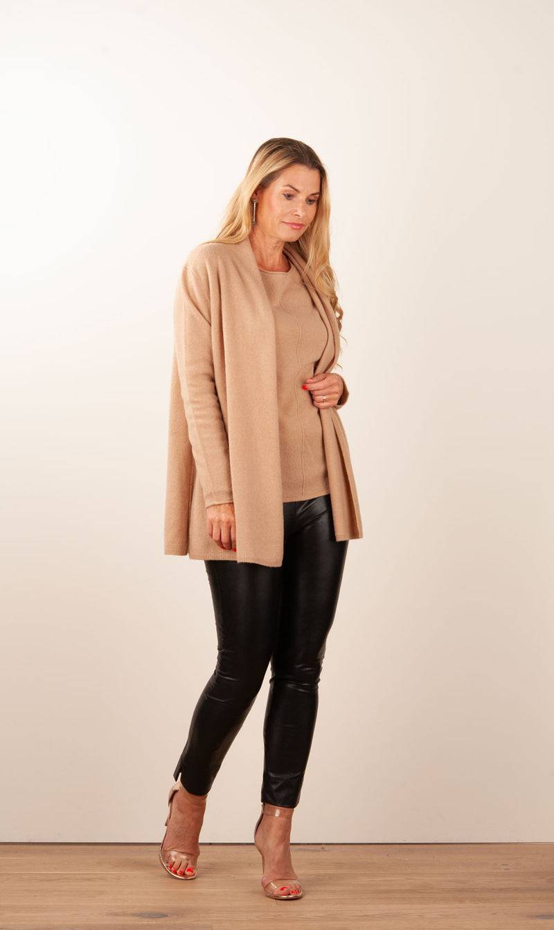 fleur Kaschmir Strickmantel Camel Tägliche Deals