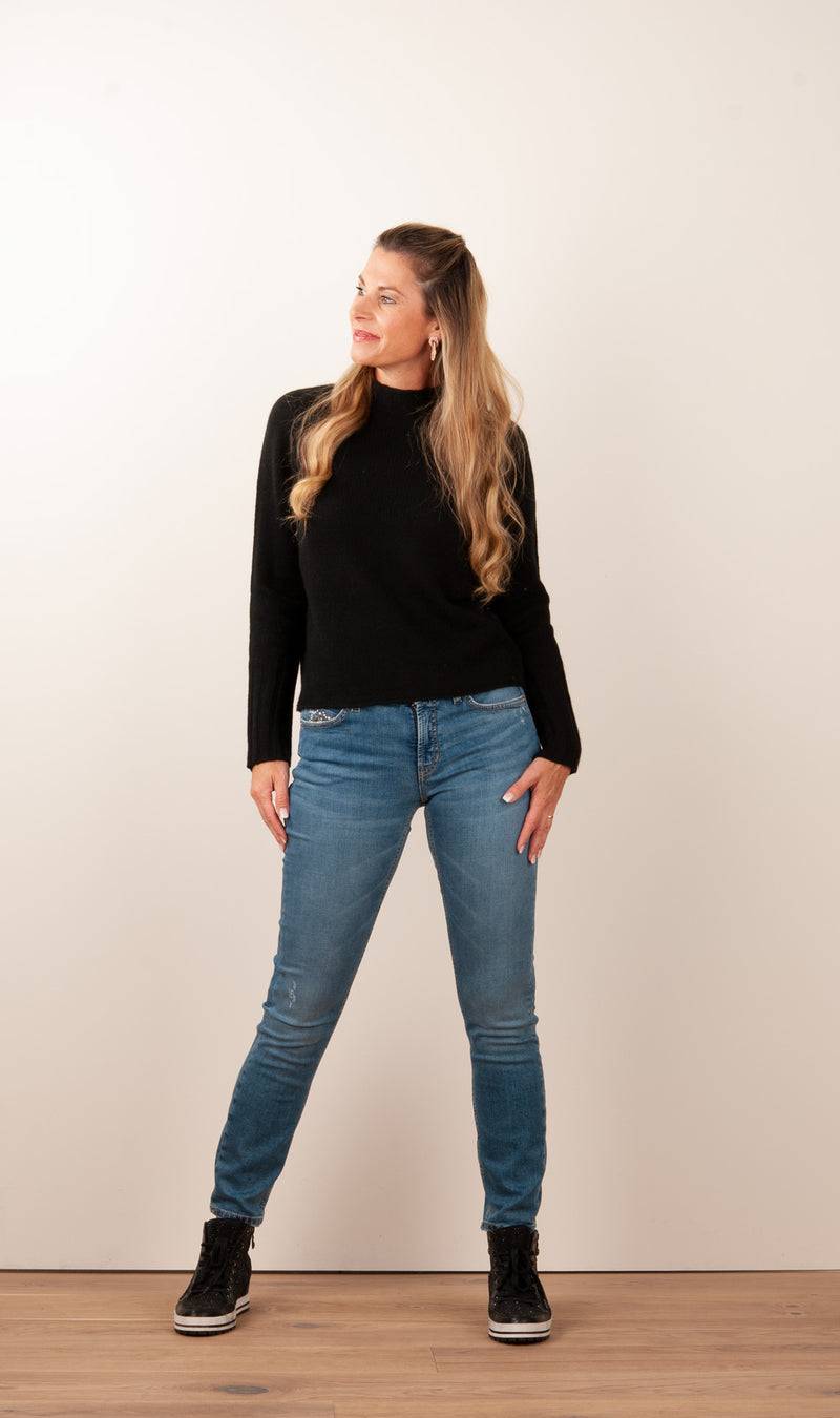 fleur Kaschmir Pullover Schwarz Letzte 2 Tage