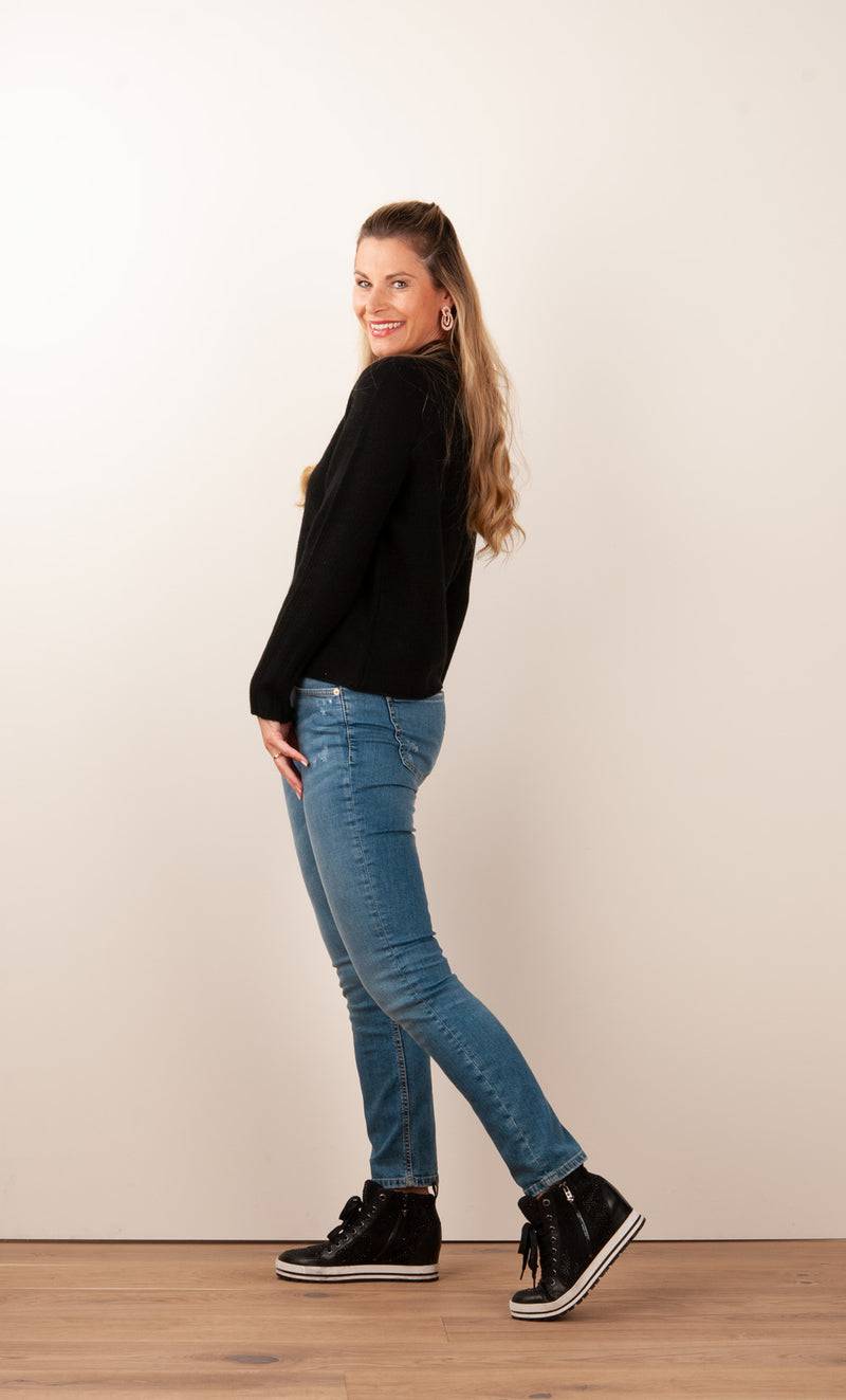 fleur Kaschmir Pullover Schwarz Letzte 2 Tage