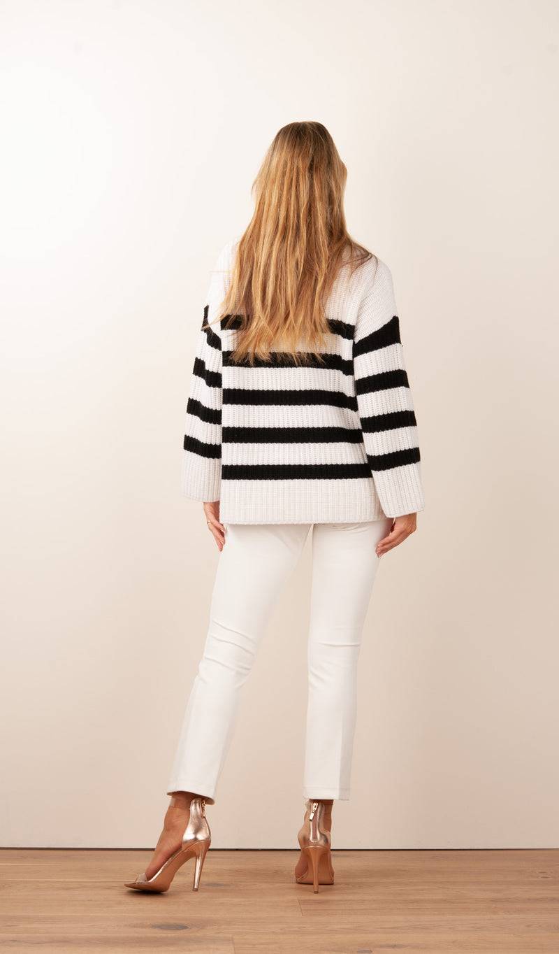 Rosa & Me Pullover „Streifen“ Offwhite | Schwarz Bis zu 60% Rabatt