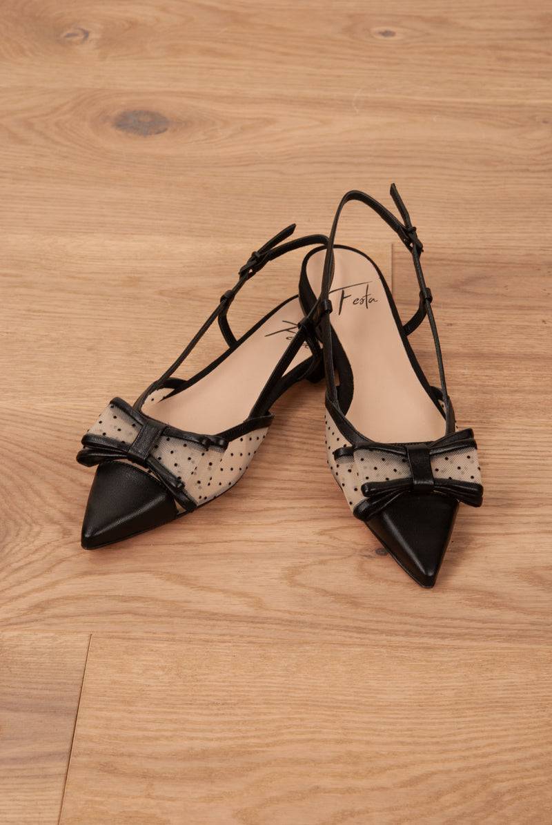 Roberto Festa Slingpumps Schwarz | Beige Auslauf