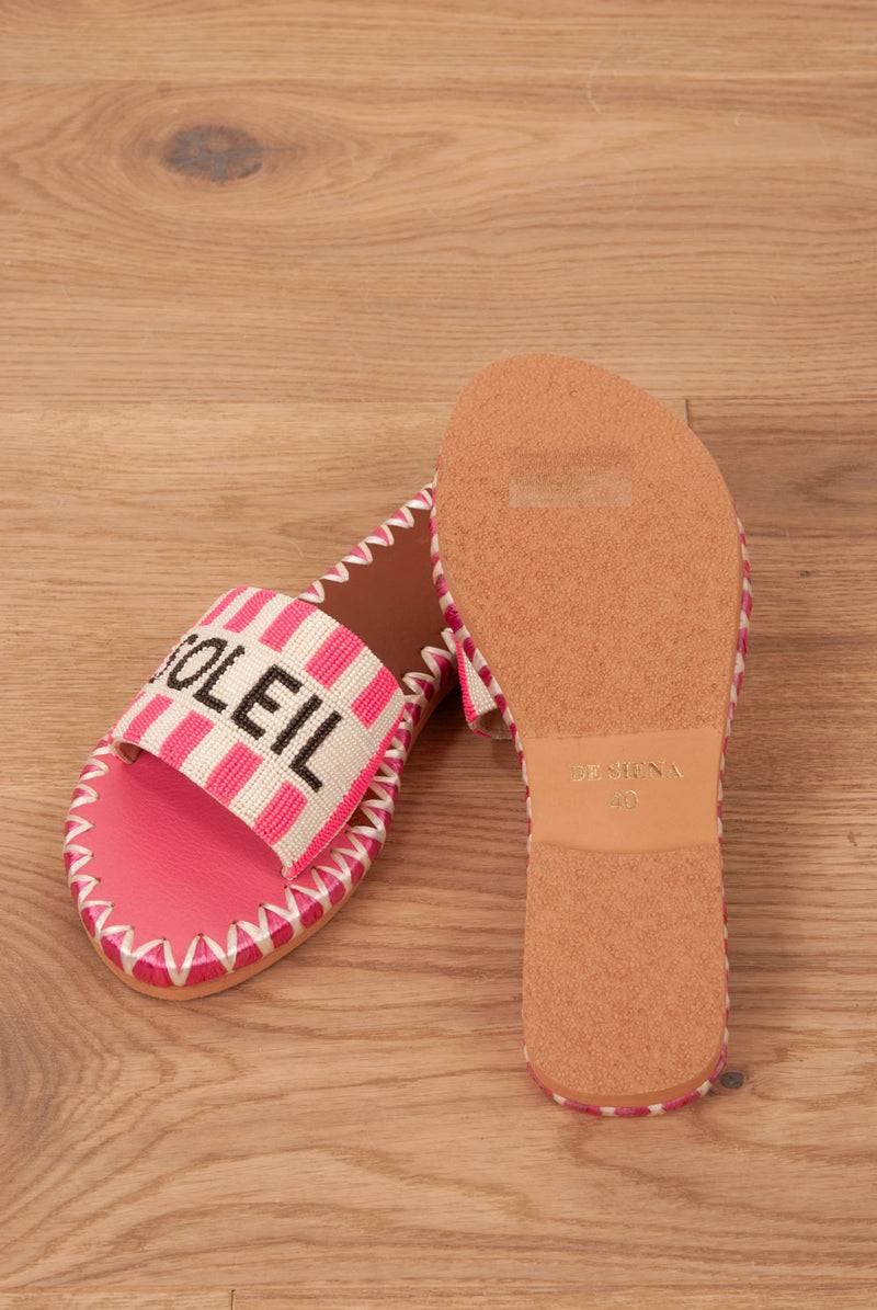 De Siena Sandale Pink | Weiß Verkauf