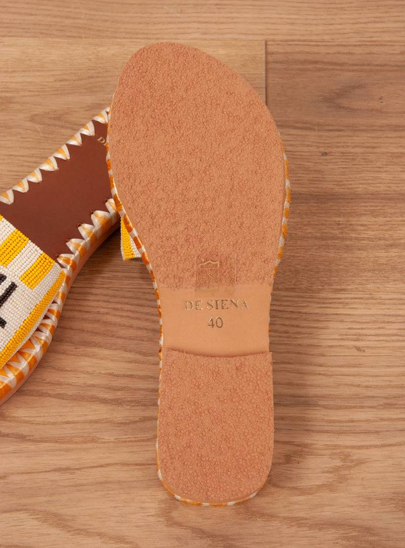 De Siena Sandale Gelb | Weiß Angebote