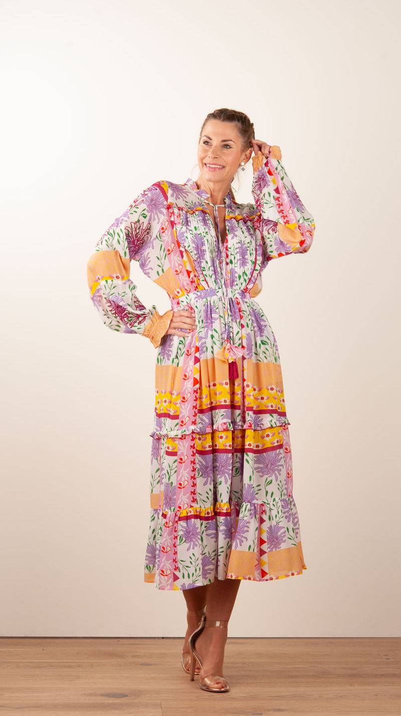 Taj Kleid Weiß | Multicolor Bis zu 65% Rabatt