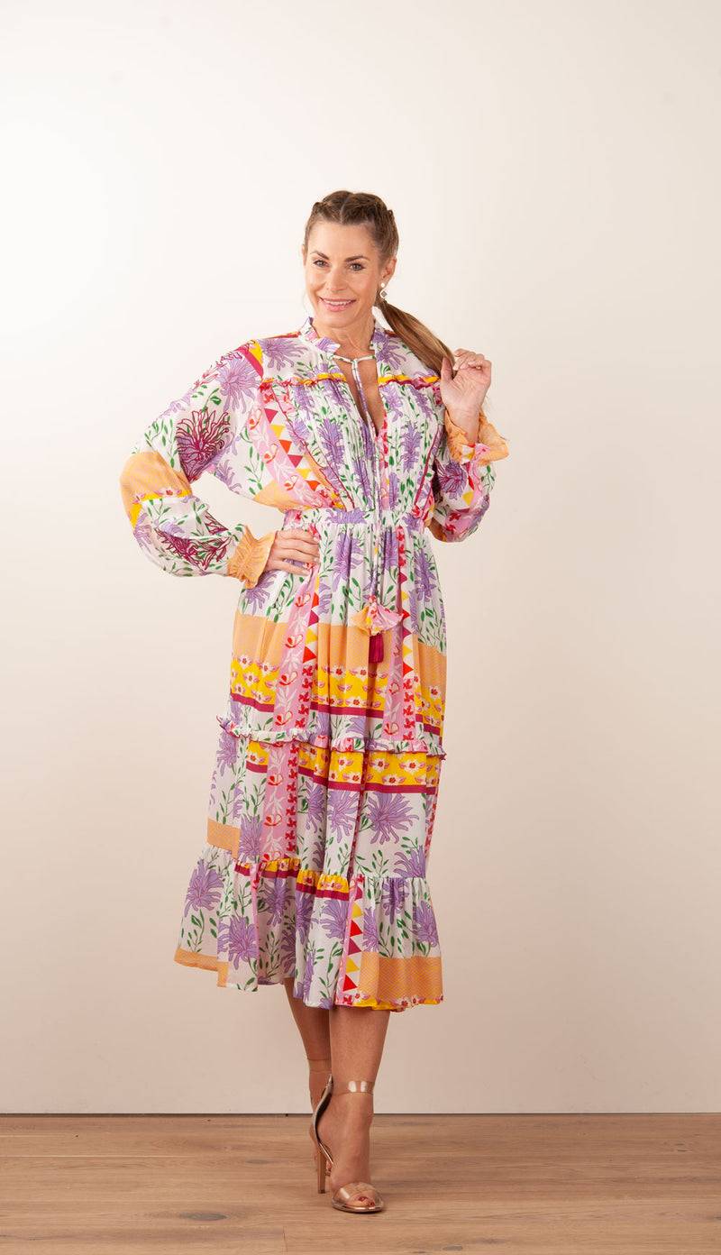 Taj Kleid Weiß | Multicolor Bis zu 65% Rabatt