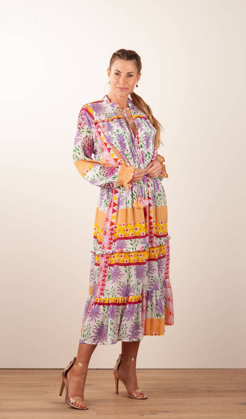 Taj Kleid Weiß | Multicolor Bis zu 65% Rabatt