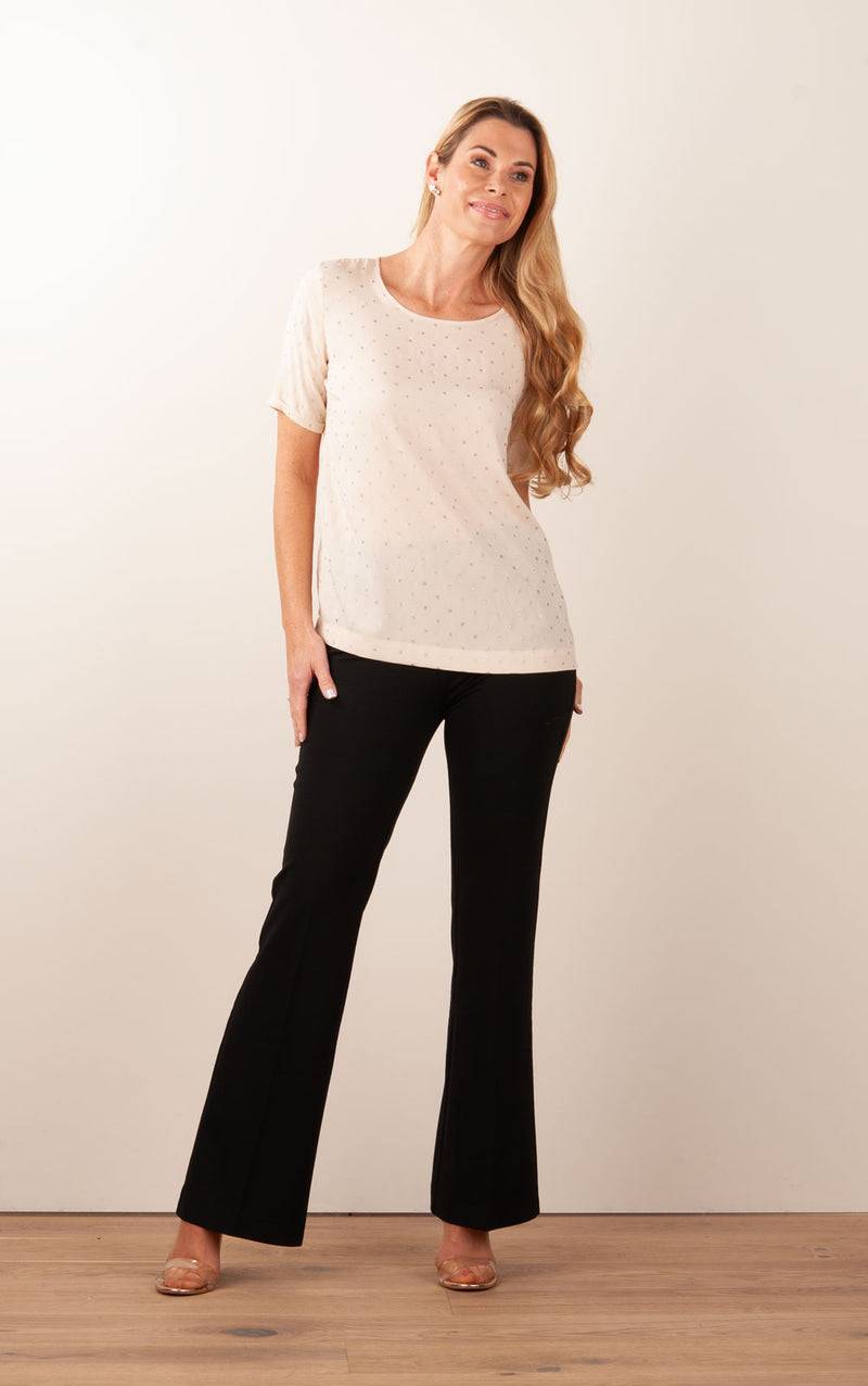 fleur Seiden Shirt Beige Begrenzt auf 3 Tage