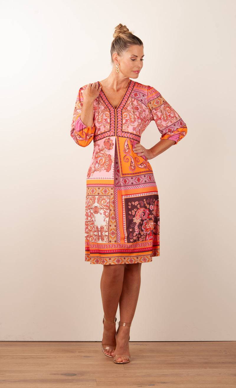 Hale Bob Kleid Rosa | Orange | Multicolor Im Verkauf