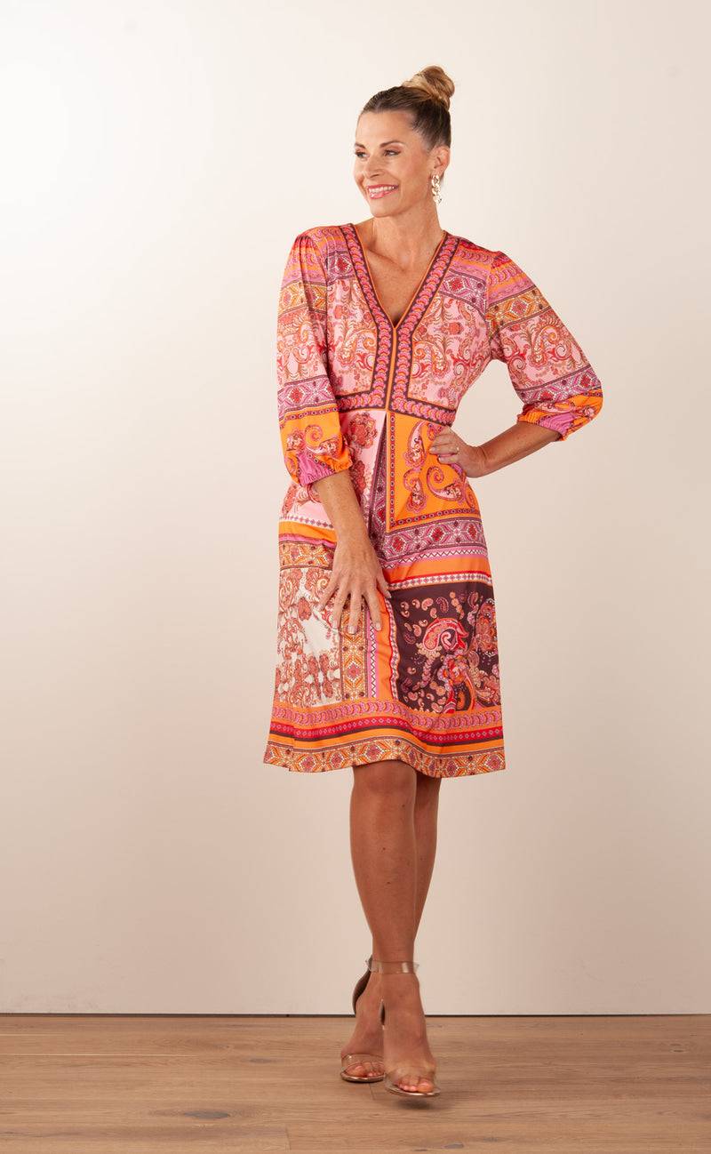 Hale Bob Kleid Rosa | Orange | Multicolor Im Verkauf