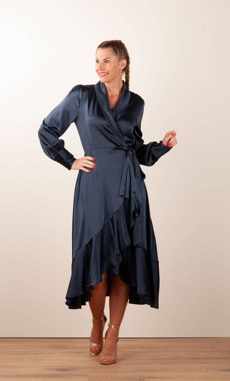 Dea Kudibal Wickelkleid „Vitah“ Dunkelblau zollfrei