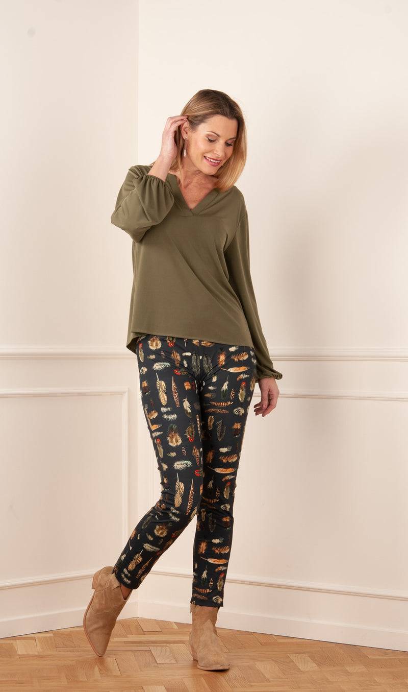 fleur Bluse Oliv Meist gekauft
