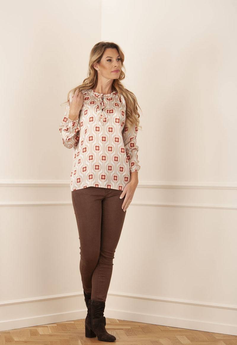 Grace Blusenshirt „Blumen“ Mint | Multicolor Fabrik Onlineshop