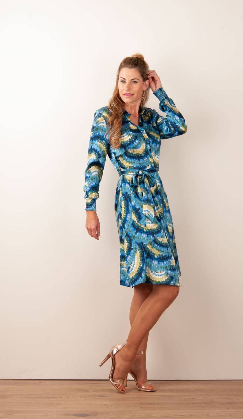 Charlotte Sparre Kleid Blau | Multicolor Rabatt
