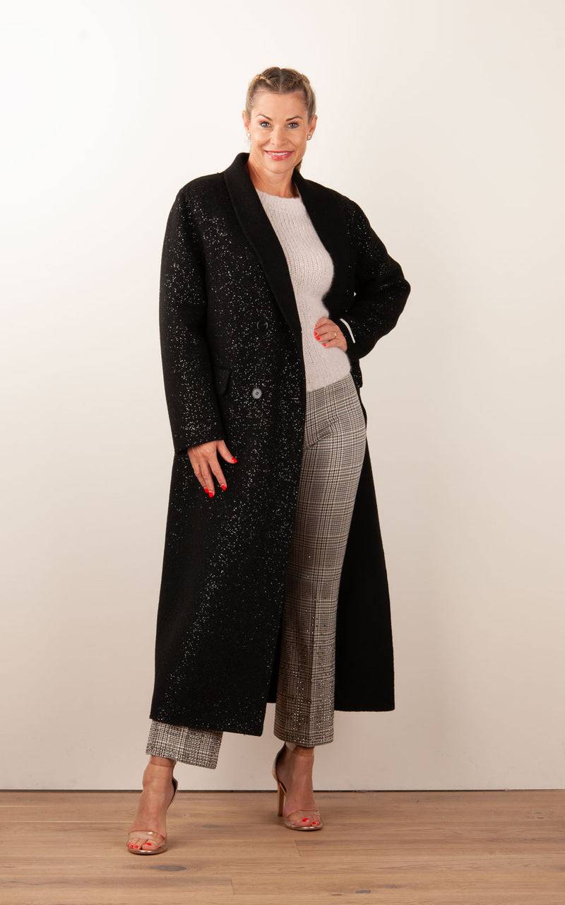 VITTORIA Mantel „Glitzer“ Schwarz Neueste Stile