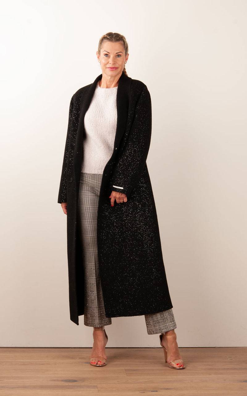 VITTORIA Mantel „Glitzer“ Schwarz Neueste Stile