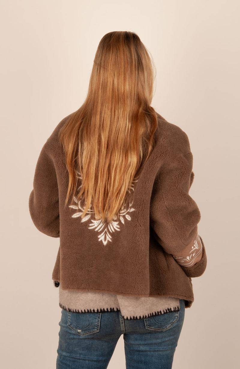 Glox Fake-Fur-Jacke Cookie zollfrei