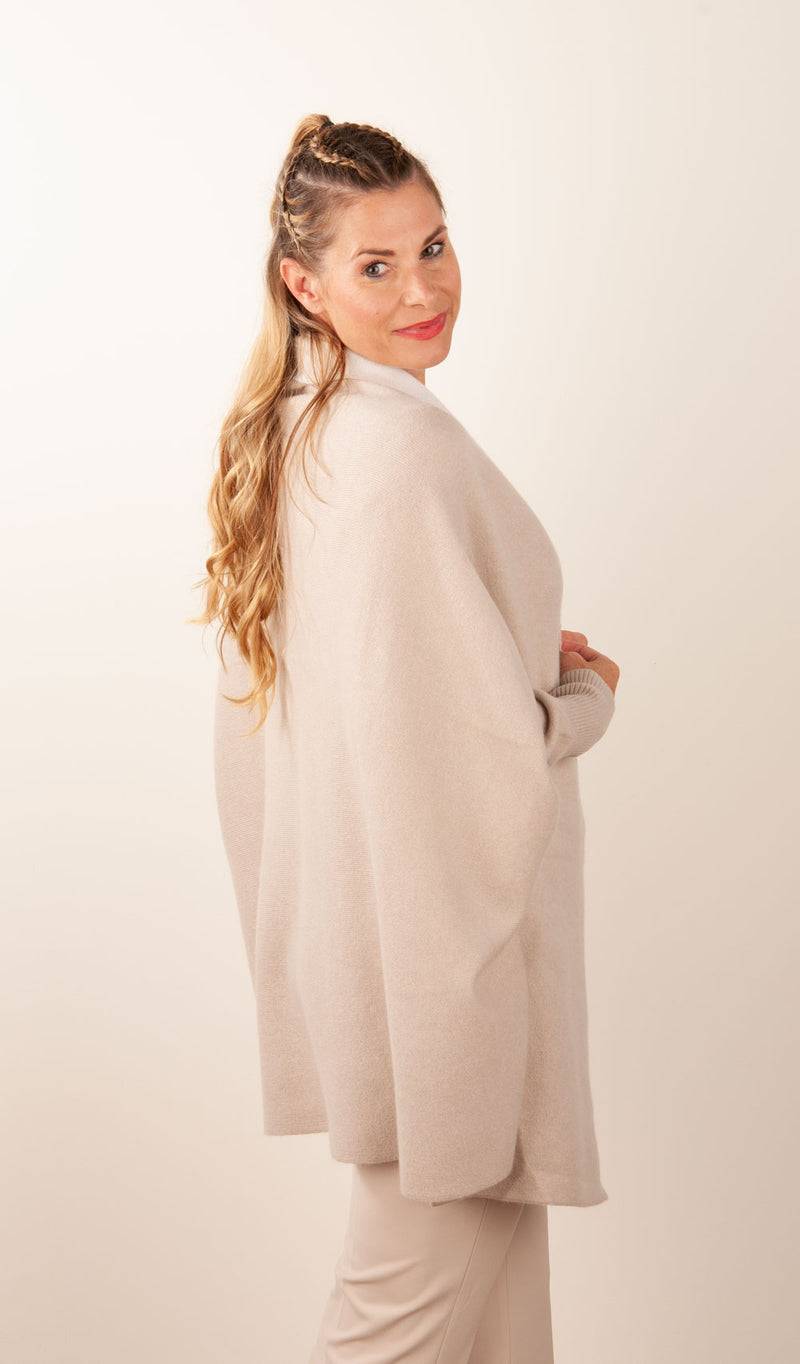 Philo-Sofie Wende-Strickmantel „Two Tone“ Beige | Creme Outlet