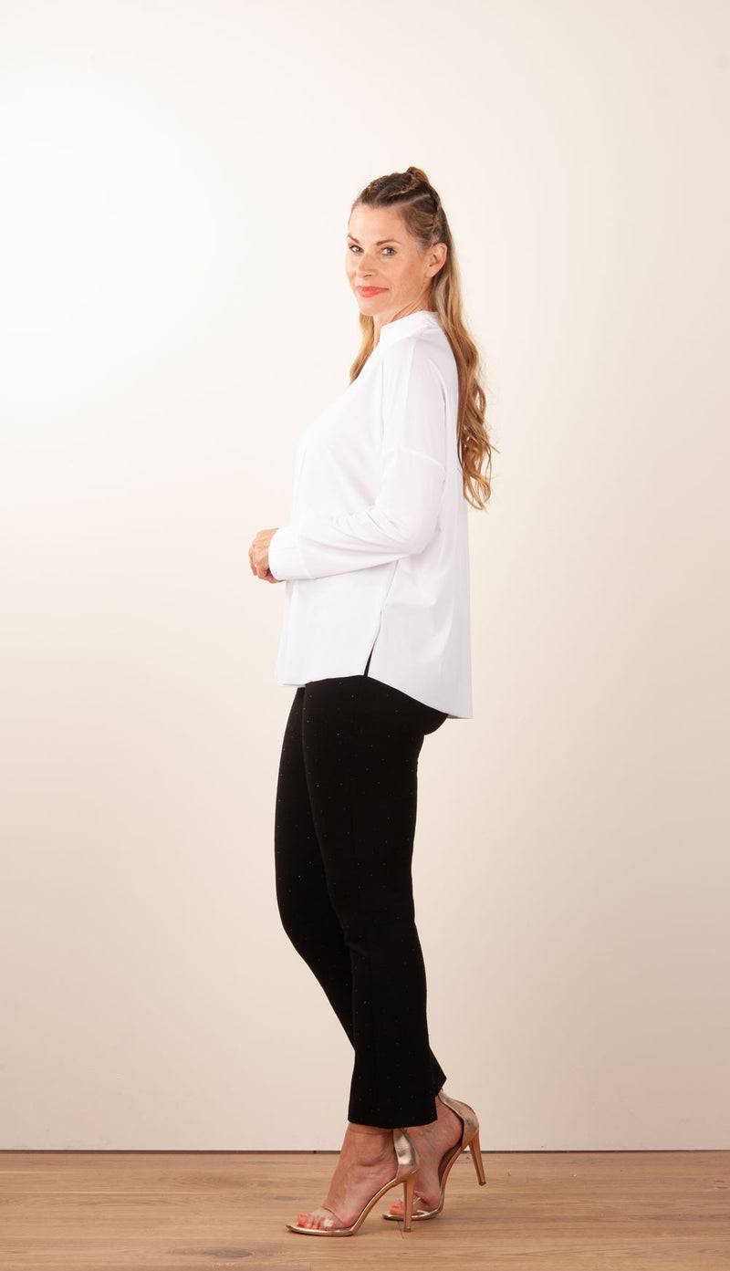 NineTo9 Weite Bluse Weiß Fabrik Onlineshop