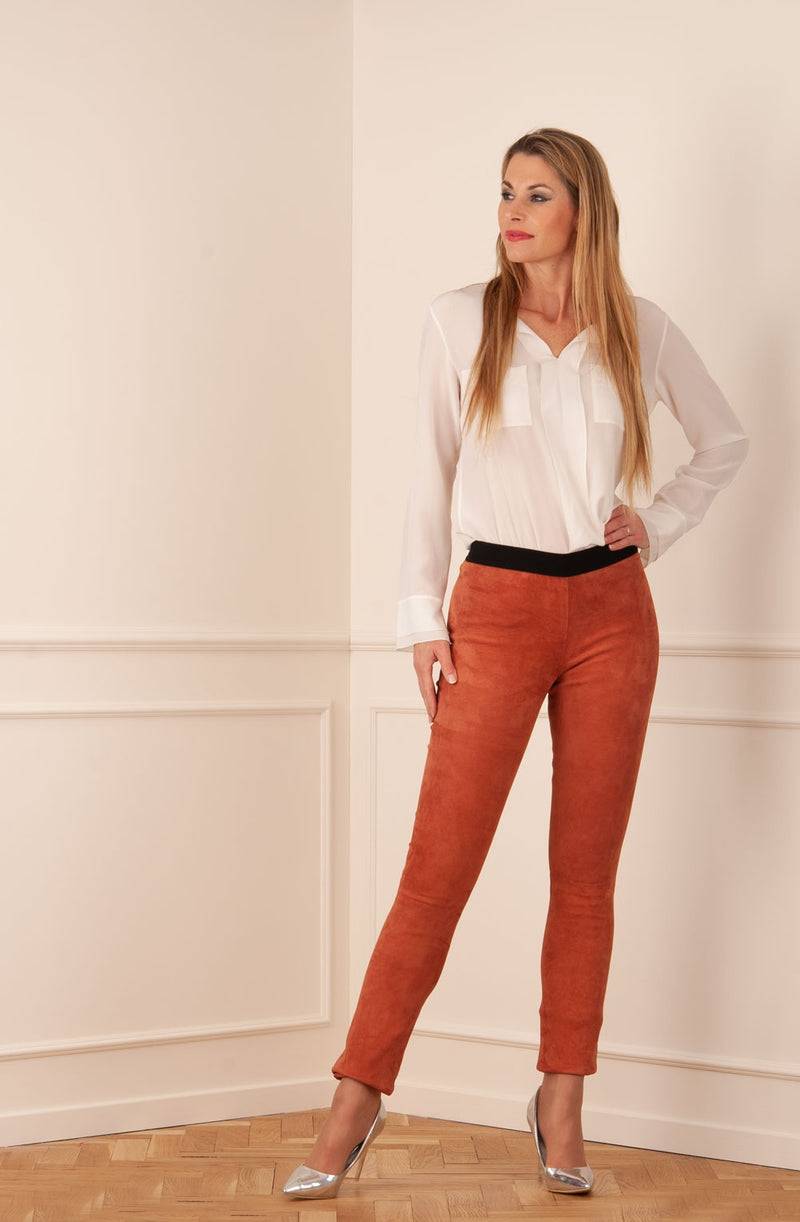 Zinga Lederleggings Orange Osterangebot