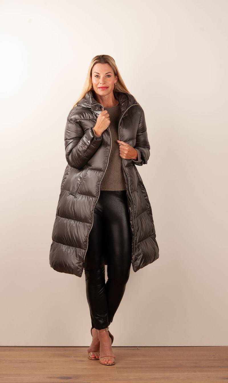 Herno Daunenmantel Dunkeltaupe Zeitlich begrenztes Angebot