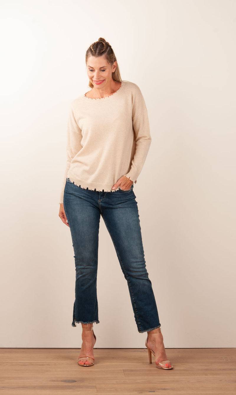 Kujten Kaschmir Pullover Beige Nur noch ein Tag übrig