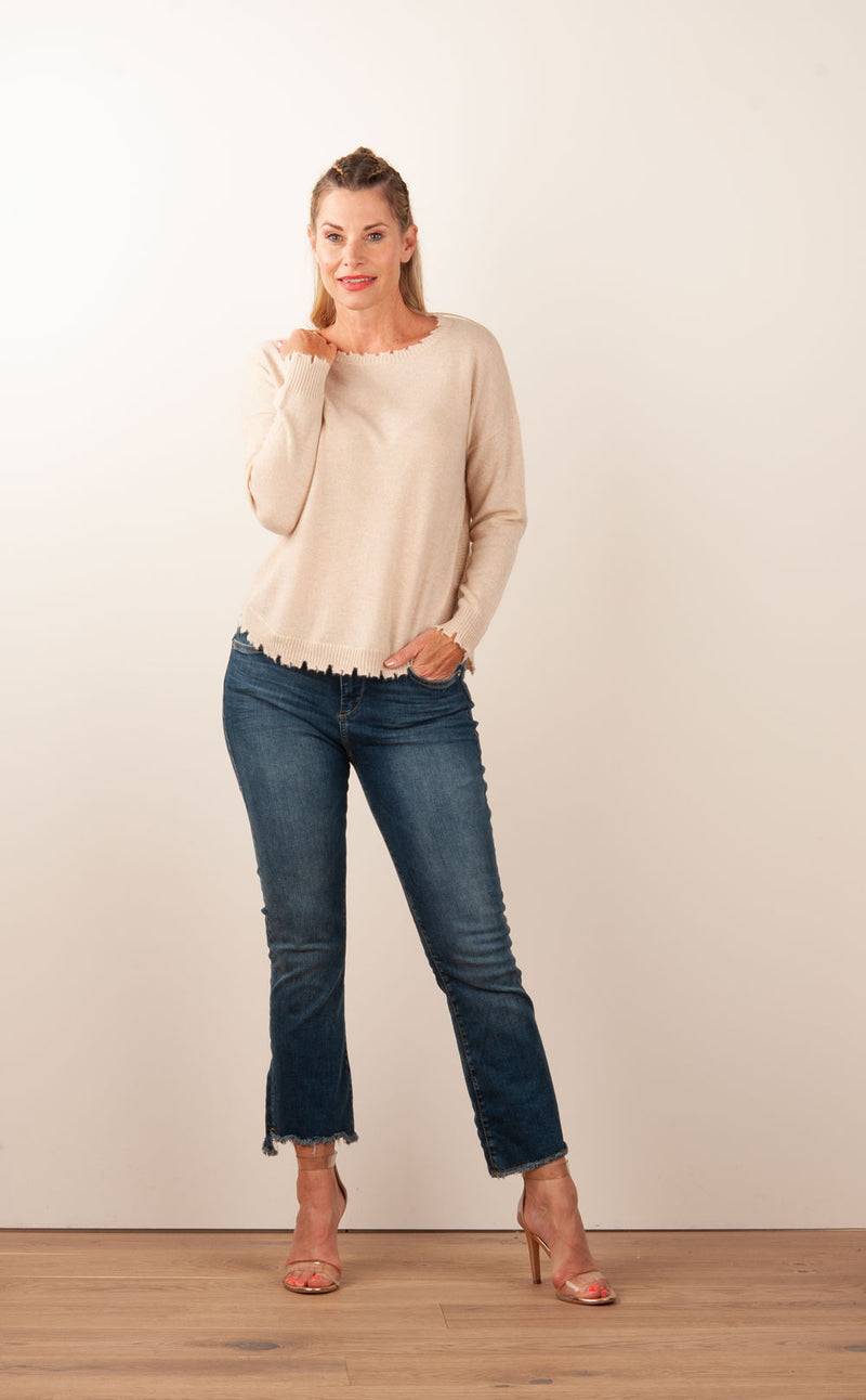 Kujten Kaschmir Pullover Beige Nur noch ein Tag übrig