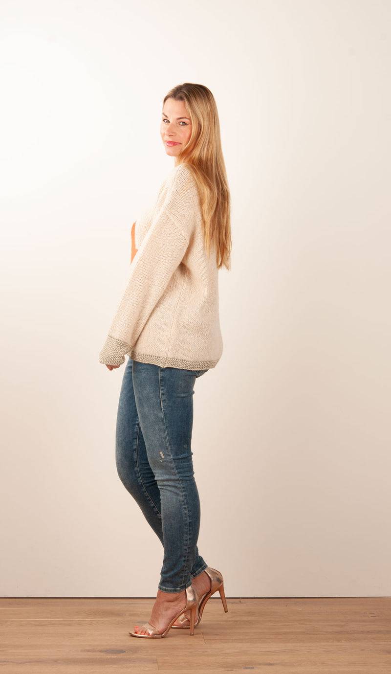 Grace Pullover Beige | Orange 50% Rabatt für begrenzte Zeit