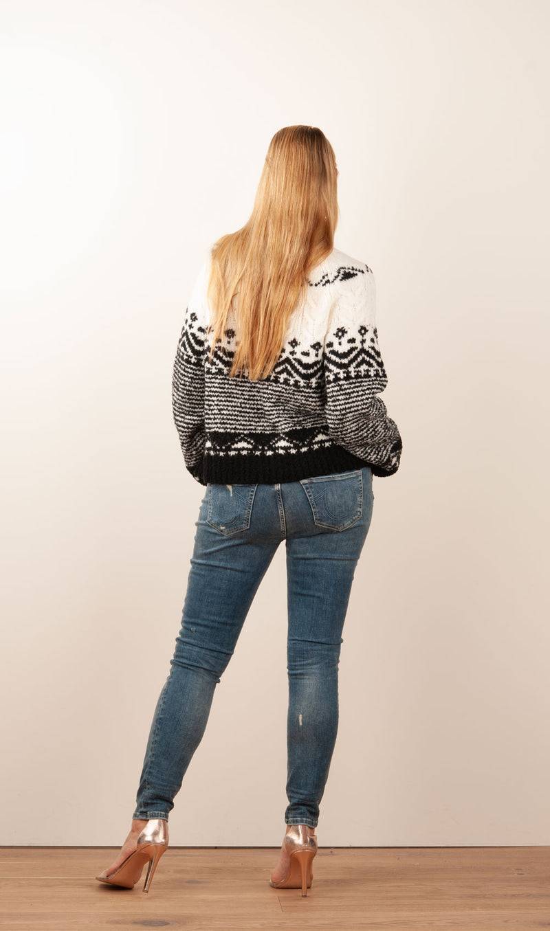 Grace Pullover Schwarz | Weiß 2025