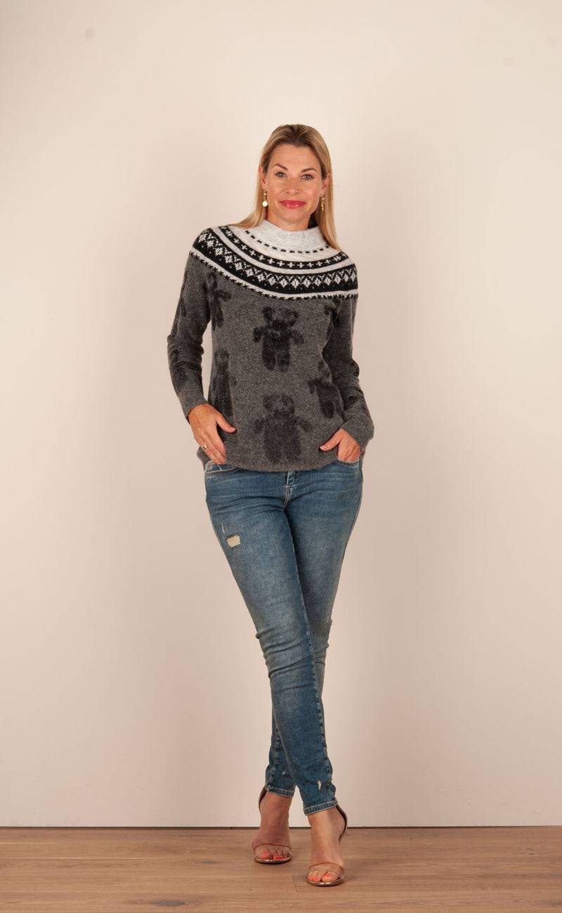 Grace Pullover Grau | Schwarz | Weiß Online