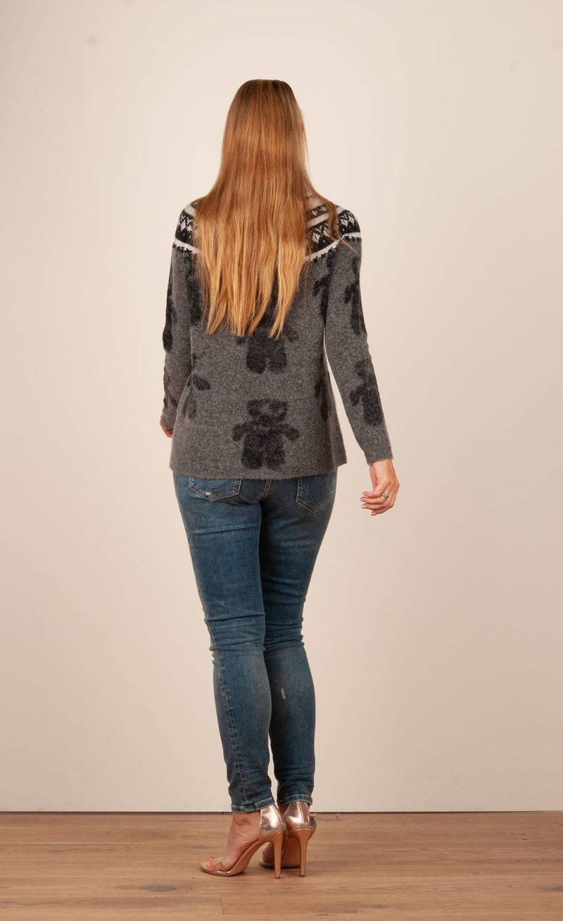 Grace Pullover Grau | Schwarz | Weiß Online