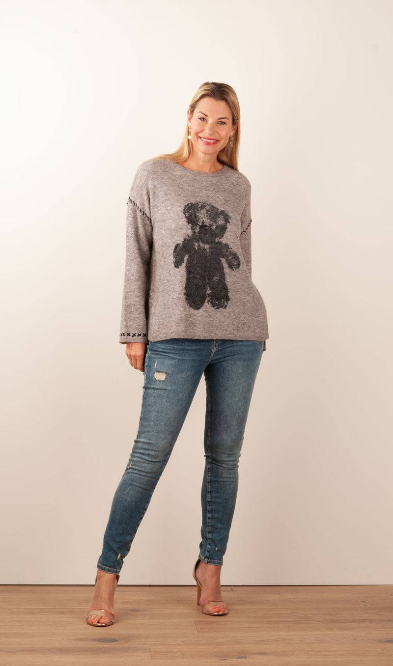 Grace Pullover „Teddy“ Taupe Auslauf