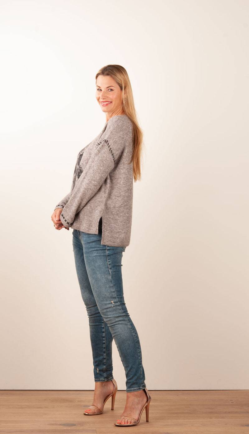Grace Pullover „Teddy“ Taupe Auslauf