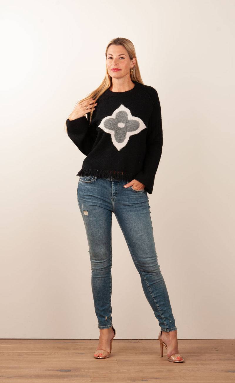 Grace Pullover Schwarz | Weiß | Grau Verkauf