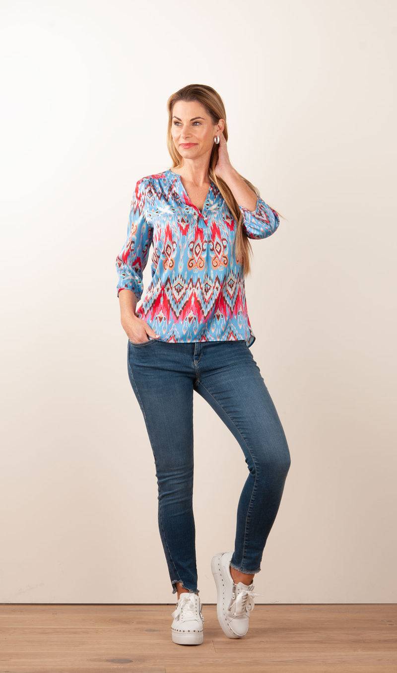 Dea Kudibal Schlupfbluse „Blair“ Blau | Multicolor Kostenloser Versand