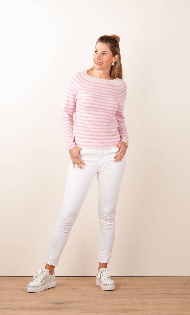 fleur Kaschmir Pullover Beige | Rosa Limitierter Zeitrabatt
