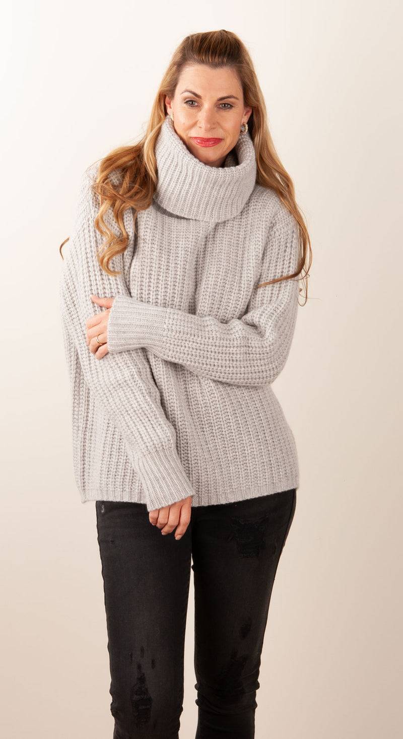 Simone Bruns Pullover Melange Grau Sonderangebote
