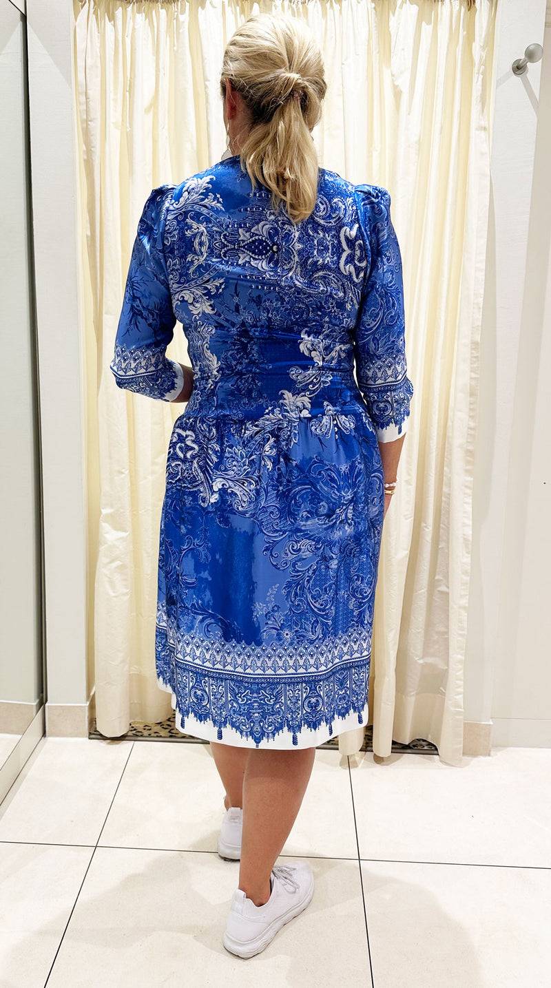 fleur Kleid Blau | Weiß Begrenzte Freigabe