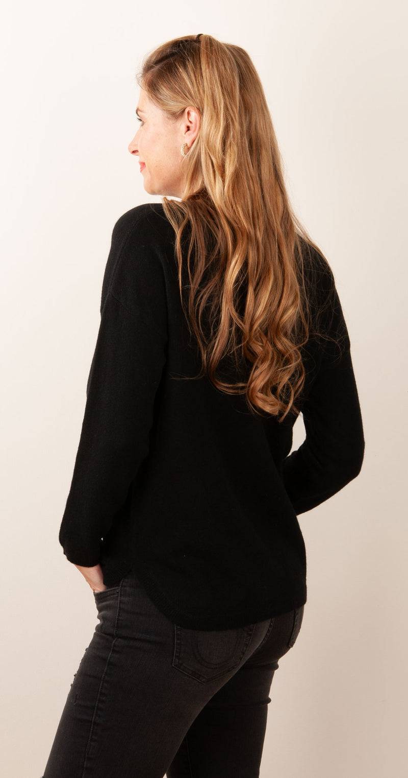 Blossom & Co. Kaschmir Pullover Schwarz Bis zu 60% Rabatt