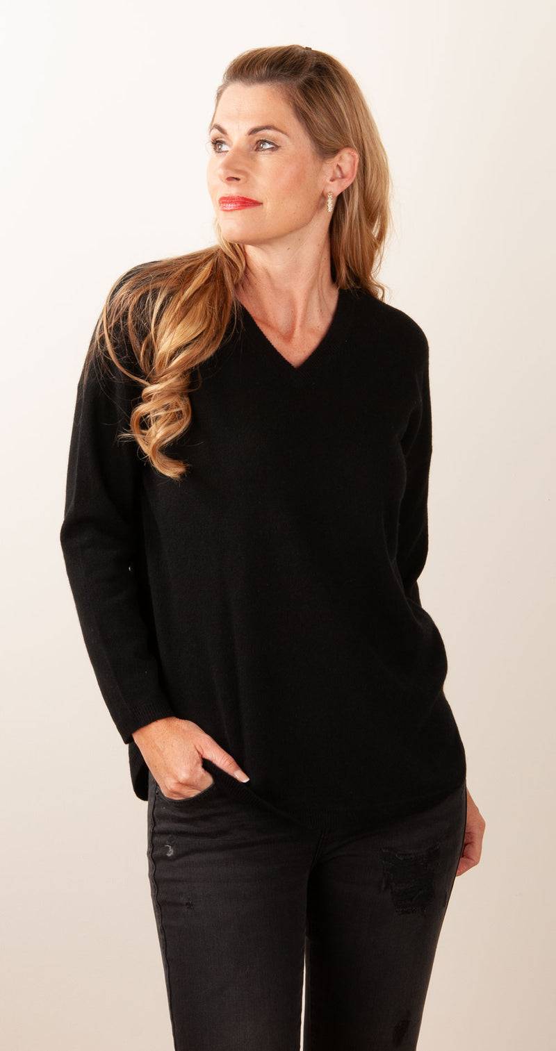 Blossom & Co. Kaschmir Pullover Schwarz Bis zu 60% Rabatt