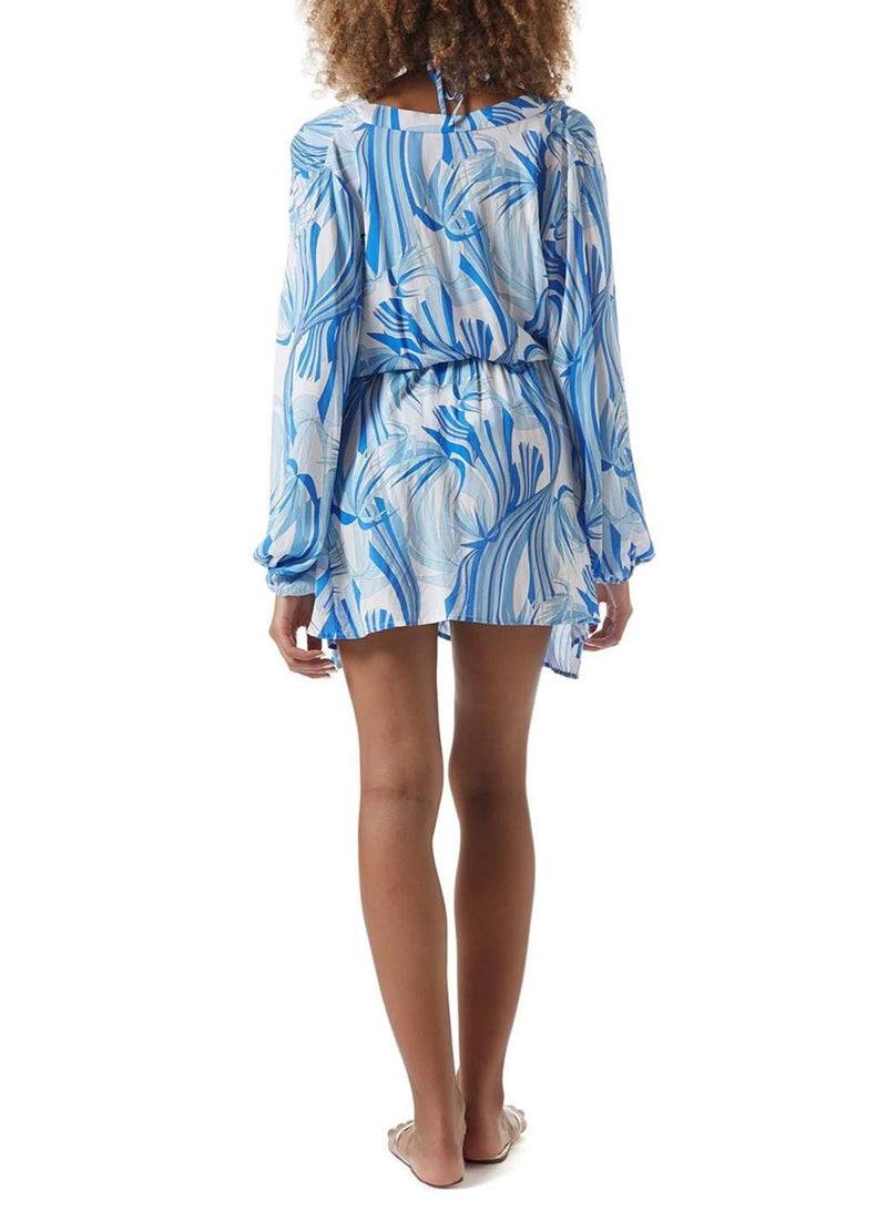 Melissa Odabash Kaftan „Bethany“ Weiß | Blau Rabatte dieses Monats