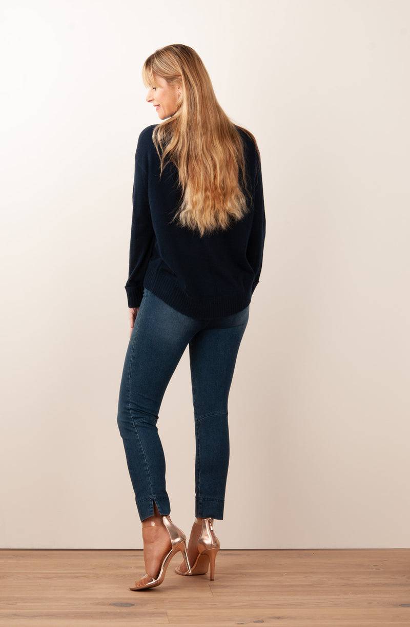 fleur Kaschmir Pullover Dunkelblau 2025
