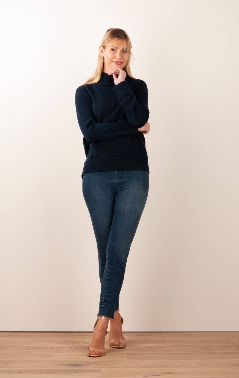 fleur Kaschmir Pullover Dunkelblau 2025