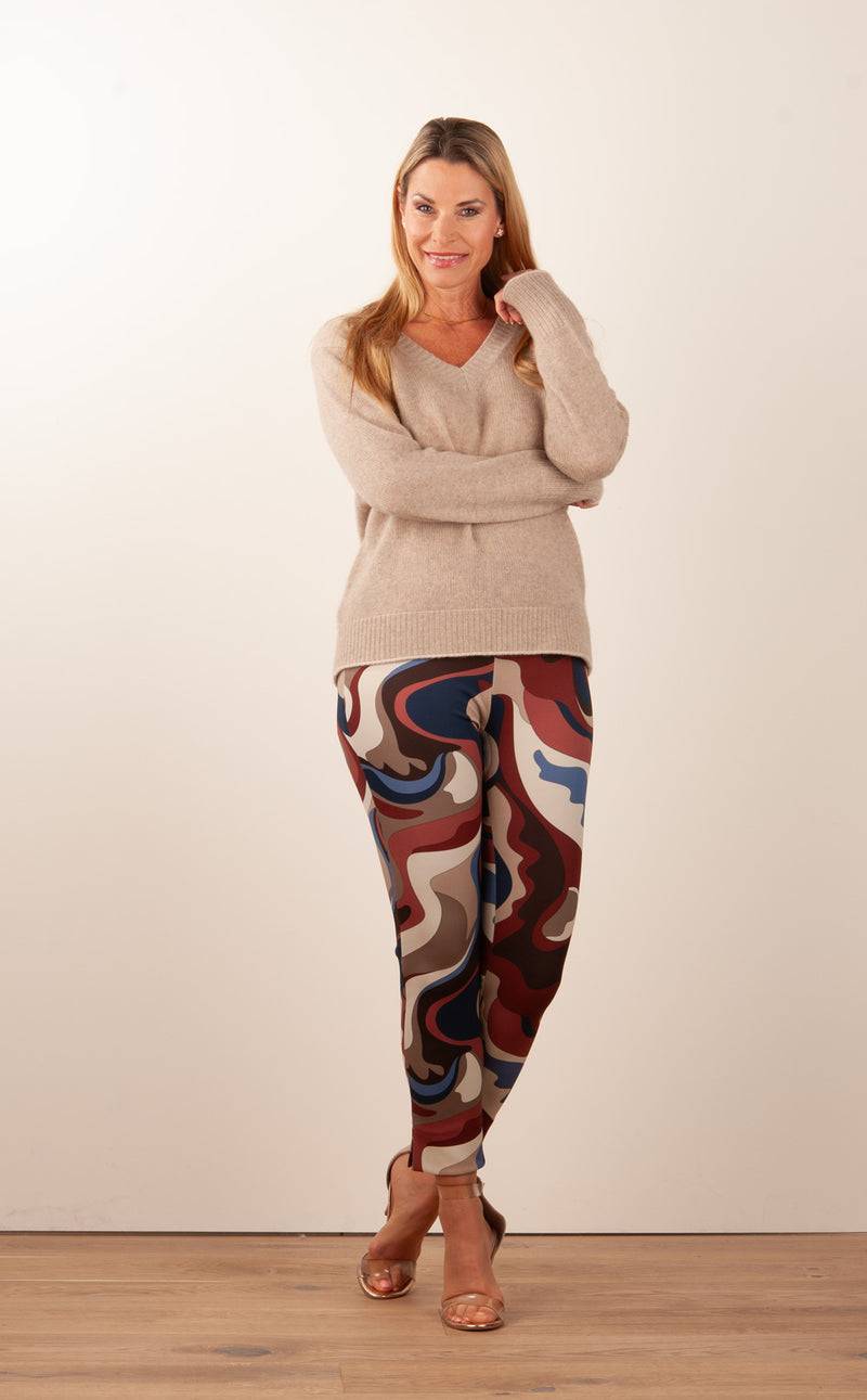 Seductive Hose „Sabrina“ Blau | Braun | Beige Top Angebot